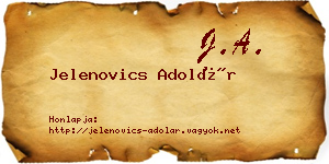 Jelenovics Adolár névjegykártya